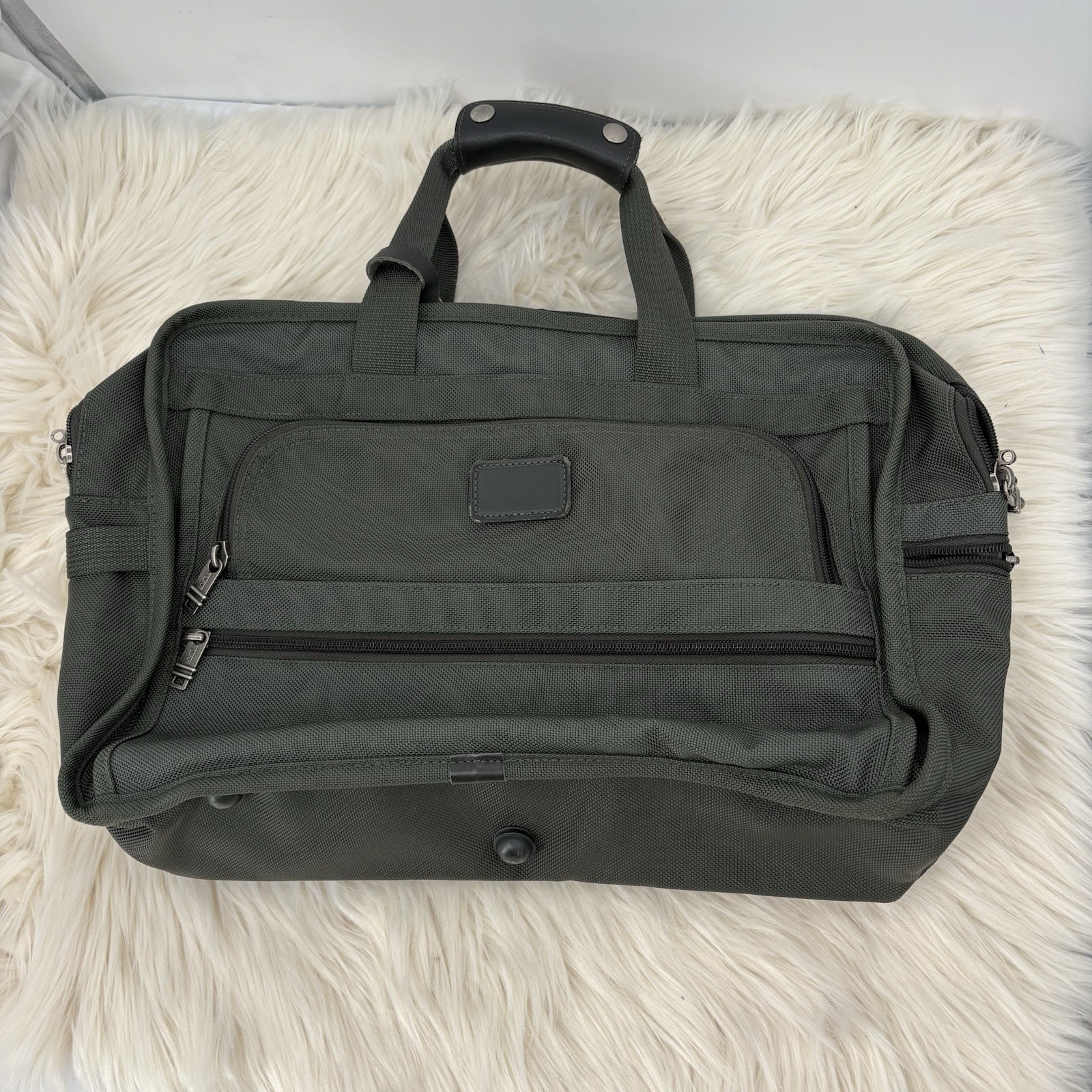 Tumi 225m3 Carry On Laptop Briefcase Bag Deep Forrest Green **No Shoulder Strap